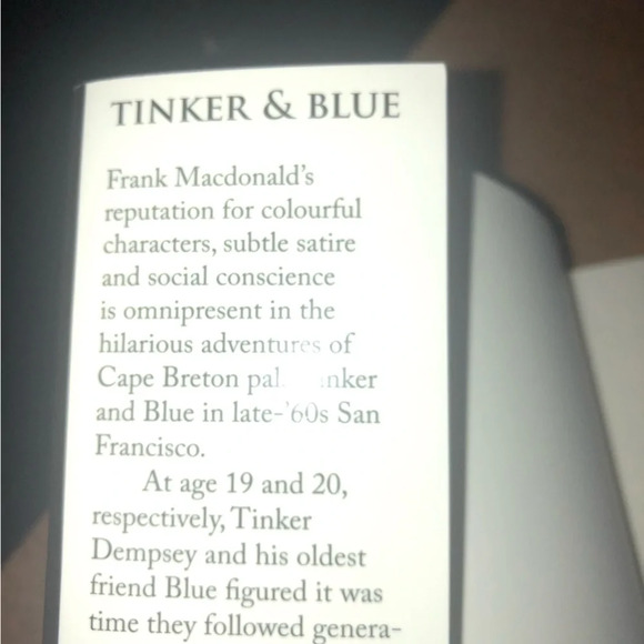 5/$25 Tinker & Blue Novel by Frank Macdonald 2014 SIGNED Nova Scotia Cape Breton - Picture 5 of 9